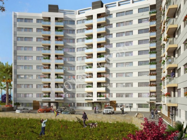 Kyrenia Eziç Penuts area 140 m2 mountain and sea view, 3+1 3rd floor apartment. Complex with pool, security available. 