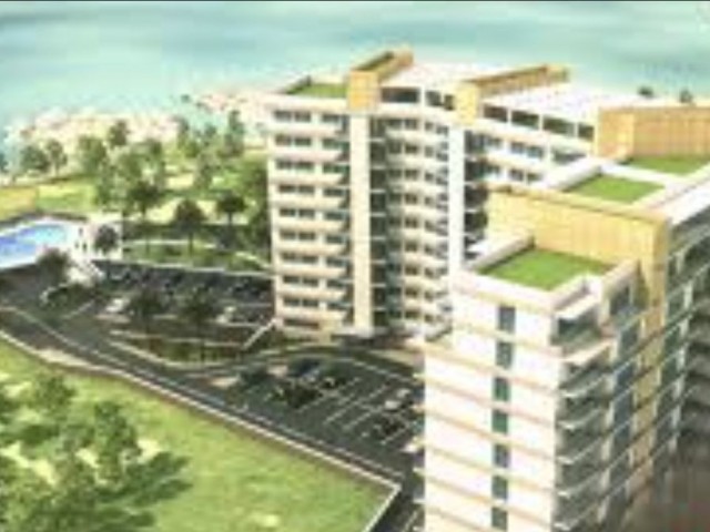 Kyrenia Eziç Penuts area 140 m2 mountain and sea view, 3+1 3rd floor apartment. Complex with pool, security available. 