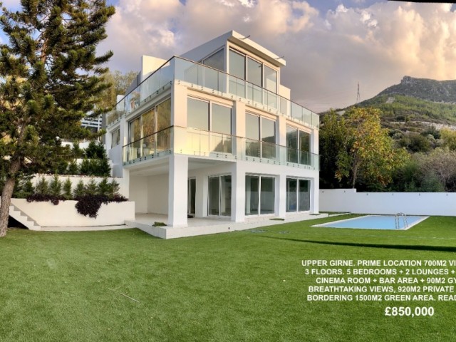 Panaromik dağ ve deniz manzaralı 5+1 . EZİÇ PREMİERİN ARKASI. MUHTEŞEM VİLLA.920m2  villa ve  1500m2 bahçe...