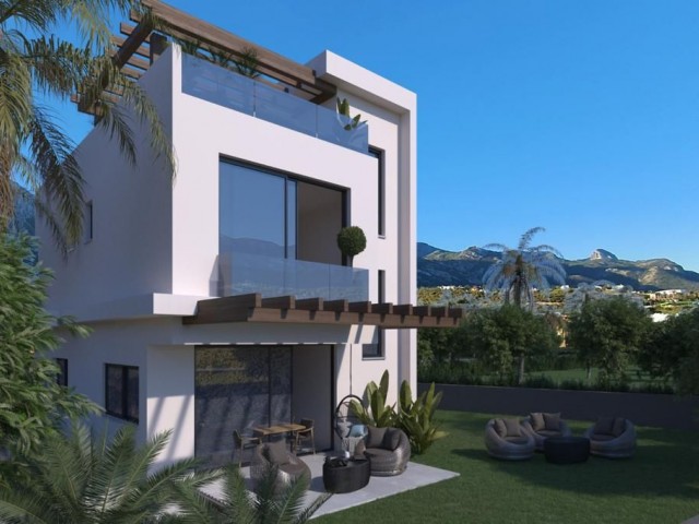 NEW PROJECT IN KYRENIA/ESENTEPE 3+1 VILLA DUPLEX AND BUNGALOW TYPE WITH PRIVATE POOL WITH MOUNTAIN AND SEA VIEW ( 450000 stg starting price)