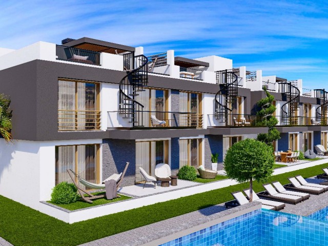 AT THE PROJECT STAGE IN KYRENIA LAPTA (Studio, 1+1, 2+1, 3+1 Apartments and 4+1, 5+2, 6+2 Villas)