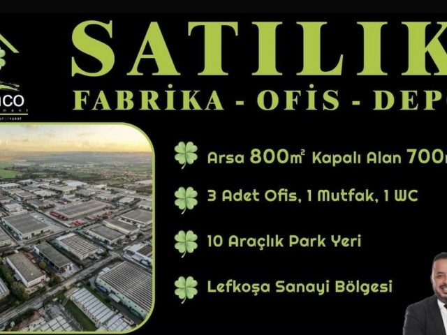 LEFKOŞA SANAYİ BÖLGESİNDE SATILIK FABRİKA,DEPO,OFİS