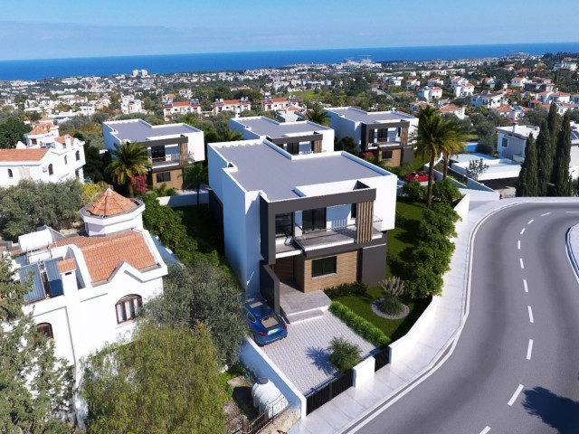 4+1 VILLEN MIT PRIVATEM POOL ZUM VERKAUF IN DER PROJEKTPHASE IN DER REGION KYRENIA BELLAPAIS