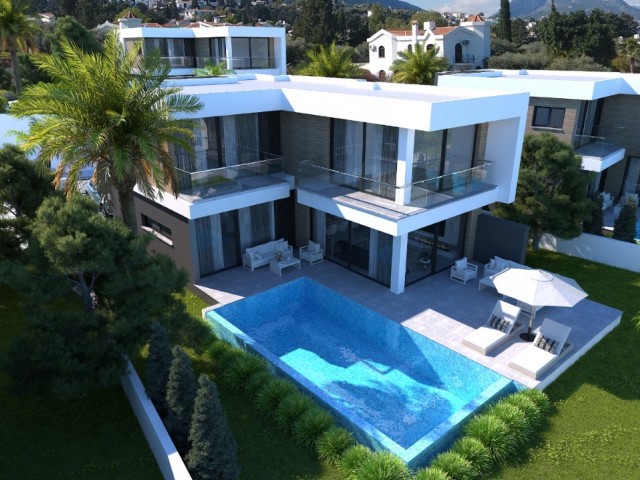 4+1 VILLAS WITH PRIVATE POOL FOR SALE IN THE PROJECT PHASE IN KYRENIA BELLAPAIS REGION