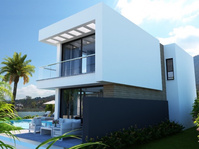 4+1 VILLAS WITH PRIVATE POOL FOR SALE IN THE PROJECT PHASE IN KYRENIA BELLAPAIS REGION