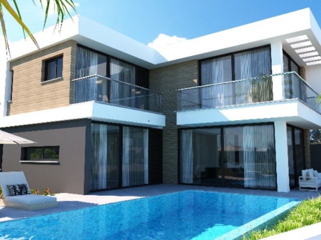 4+1 VILLAS WITH PRIVATE POOL FOR SALE IN THE PROJECT PHASE IN KYRENIA BELLAPAIS REGION