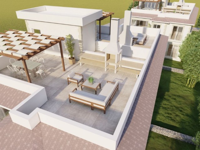 2+1 FLATS AND 3+1 VILLA WITH PRIVATE POOL FOR SALE IN GIRNE ALSANCAK IN PROJECT PHASE