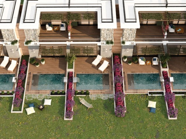 2+1 DUPLEX TWIN VILLAS FOR SALE IN TATLISU IN THE SEAFRONT PROJECT PHASE