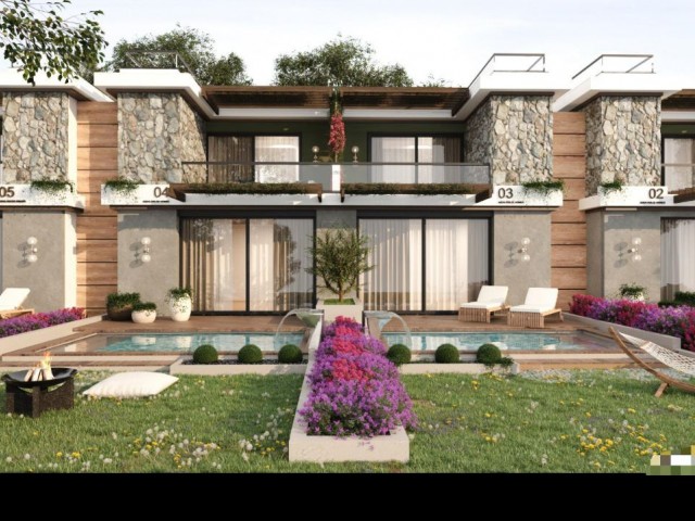 2+1 DUPLEX TWIN VILLAS FOR SALE IN TATLISU IN THE SEAFRONT PROJECT PHASE