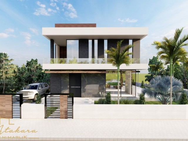 Corner land in Lapta with residence permit, 730m2, with project, full sea view, equivalent. Architect, project ready, permit. (330m2 triplex villa with project.