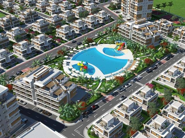 All fees and VAT paid, title deed ready-furnished, in the elite site of TRNC, close to Arkın Iskele Hotel...