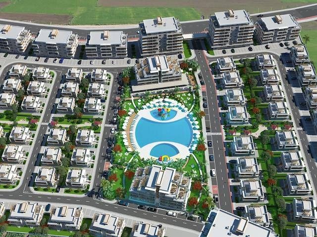 All fees and VAT paid, title deed ready-furnished, in the elite site of TRNC, close to Arkın Iskele Hotel...