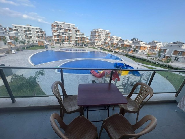 All fees and VAT paid, title deed ready-furnished, in the elite site of TRNC, close to Arkın Iskele Hotel...