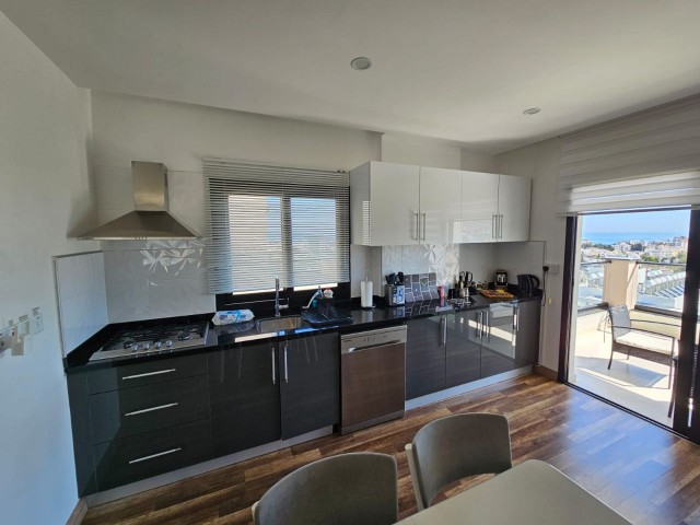 3+1 FURNISHED PENTHOUSE WITH STUNNING MOUNTAIN AND SEA VIEWS FOR SALE IN KYRENIA CENTER