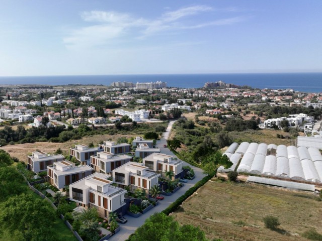 Kyrenia Alsancak. (close to Merit Hotels Junction, upper part of the road) 4+1 Villas with modern architecture, garden and pool... We can include your VEHICLE.FLATS.LAND...