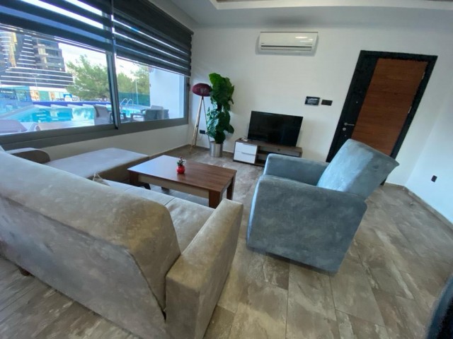 2 bedroom apartment with pool for rent in kyrenia