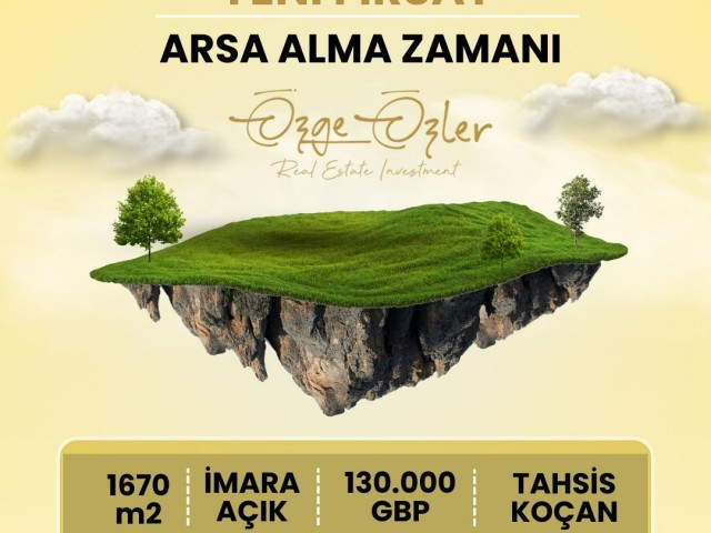 1.5 decare land for sale in Tatlısu / Land for Villa