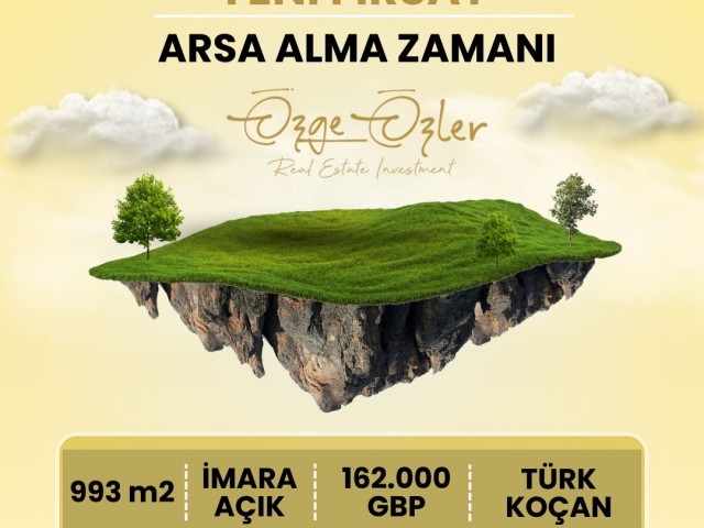Girne Ozanköy'ün tam ortasında doğayla iç içe satılık Türk koçan arsa   Turkish Title  land for sale