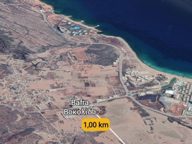 LAND FOR SALE in BAFRADA hotels area, each with a separate acre, at the pier from the sea