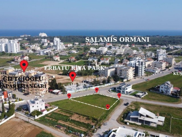 VALUABLE LAND FOR SALE 4 MINUTES FROM THE SEA IN YENIBOĞAZİÇIN AND 10 MINUTES FROM THE CITY CENTER OF MAGOSA