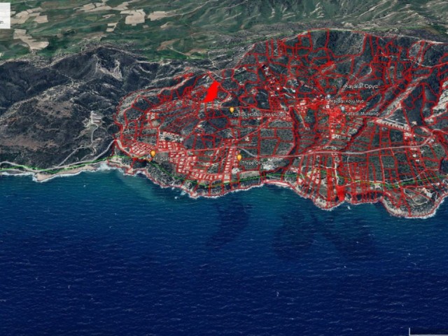 GİRNE KAYALAR BÖLGESİNDE DAĞ VE DENİZ MANZARALI İMARA AÇIK KELEPİTR FİYATA SATILIK ARAZİ