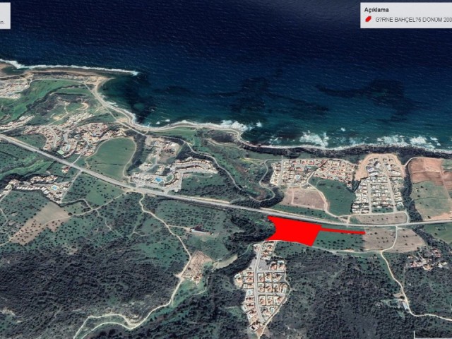 15713 متر مربع زمین برای فروش در GIRNE BAHÇELİ با منظره دریا ADEM AKIN 05338314949