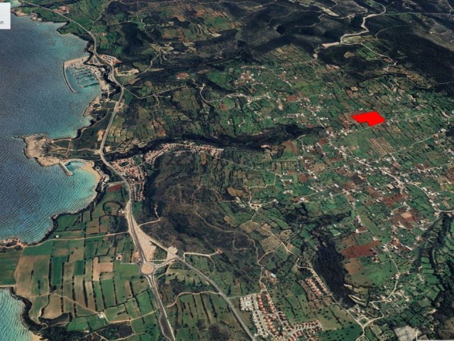 9767 متر مربع زمین برای فروش ADEM AKIN 05338314949 با منظره فوق العاده دریا و منظره گتا مارینا در SİPAHİ