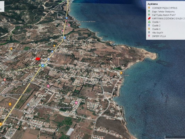 2 EVLEK LAND FOR SALE WITH A WONDERFUL SEA VIEW IN KYRENIA KARŞIYAKA ADEM AKIN 05338314949