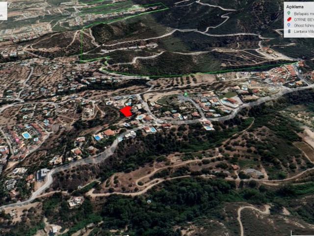 1200 M2 GRUNDSTÜCK ZUM VERKAUF IN KYRENIA BALAPAYS MIT MEERBLICK ADEM AKIN 05338314949