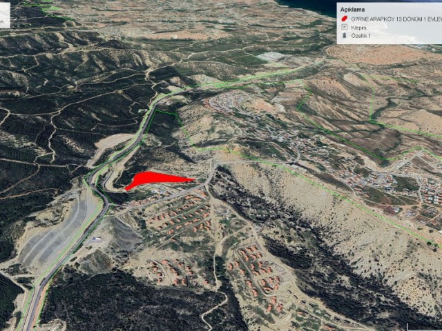 13 1 DECT MEERBLICK-LAND ZUM VERKAUF IN KYRENIA CARALKOY GRENZE