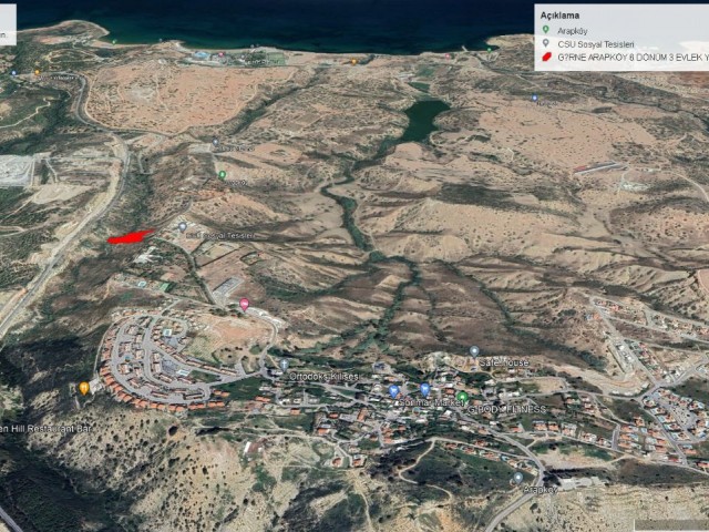 LAND FOR SALE IN KYRENIA ARAPKOY AND ELEKXUS HOTEL ATAS 6 DECORATIONS 3 EVLEK SEA VIEW ADEM AKIN 05338314949