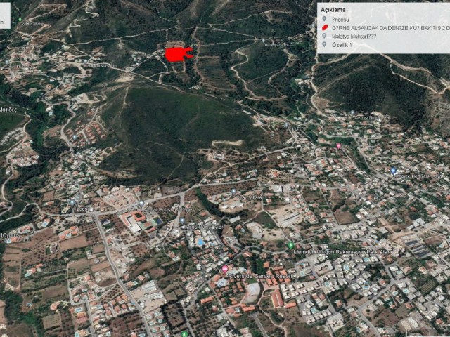 LAND FOR SALE IN KYRENIA ALSANCAK WITH MOUNTAIN AND SEA VIEW BIRD'S LOOK AT THE SEA ADEM AKIN 05338314949