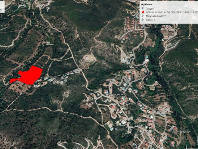 LAND FOR SALE IN KYRENIA ALSANCAK WITH MOUNTAIN AND SEA VIEW BIRD'S LOOK AT THE SEA ADEM AKIN 05338314949