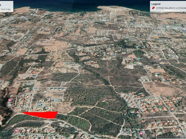 LAND FOR SALE IN KYRENIA BALAPAYS WITH MOUNTAIN AND SEA VIEW 4 DECORATIONS 3 EVLEK PRICE ADEM AKIN 0