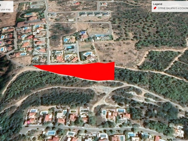 LAND FOR SALE IN KYRENIA BALAPAYS WITH MOUNTAIN AND SEA VIEW 4 DECORATIONS 3 EVLEK PRICE ADEM AKIN 05338314949