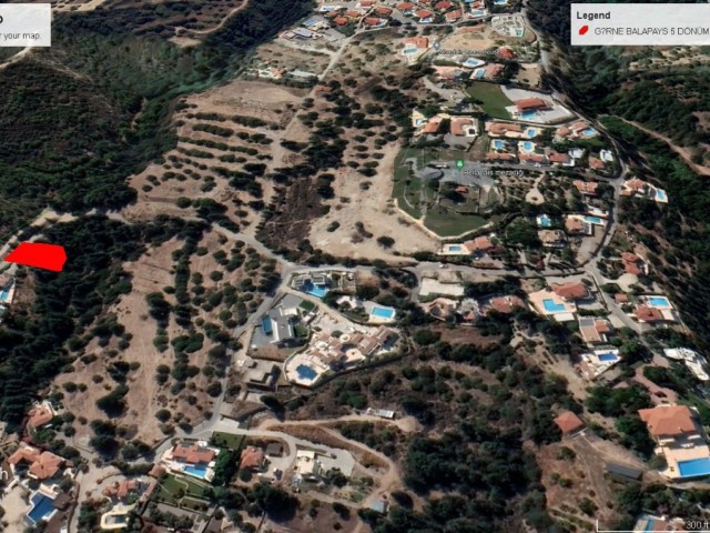 7024 M2 LAND FOR SALE IN KYRENIA BALAPAYS WITH MOUNTAIN AND SEA VIEW ADEM AKIN 05338314949