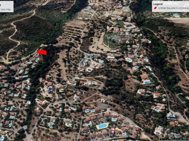 7024 M2 LAND FOR SALE IN KYRENIA BALAPAYS WITH MOUNTAIN AND SEA VIEW ADEM AKIN 05338314949