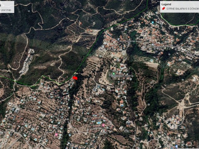 7024 M2 LAND FOR SALE IN KYRENIA BALAPAYS WITH MOUNTAIN AND SEA VIEW ADEM AKIN 05338314949