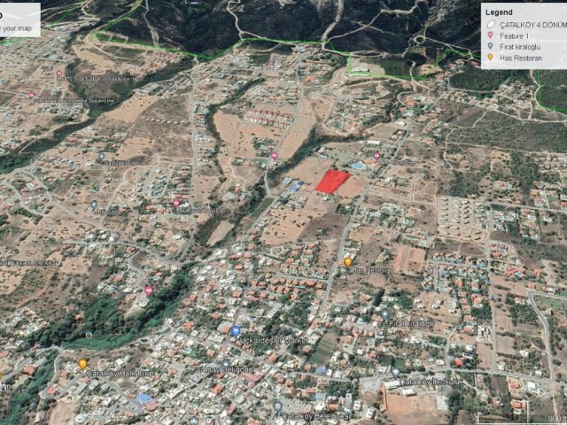 LAND FOR SALE IN GIRNE ÇATALKÖY, 4 DECLARES OF 3 EVLEK WITH SEA VIEW ADEM AKIN 05338314949