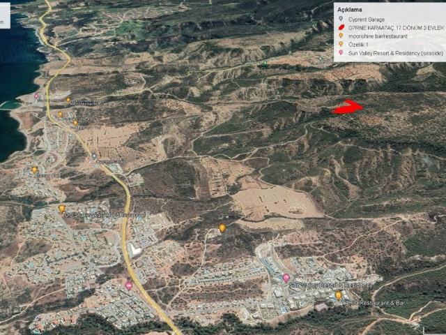 17.3 DECLARES OF LAND FOR SALE IN GIRNE KARAAĞAÇ WITH MOUNTAIN AND SEA VIEW ADEM AKIN05338314949