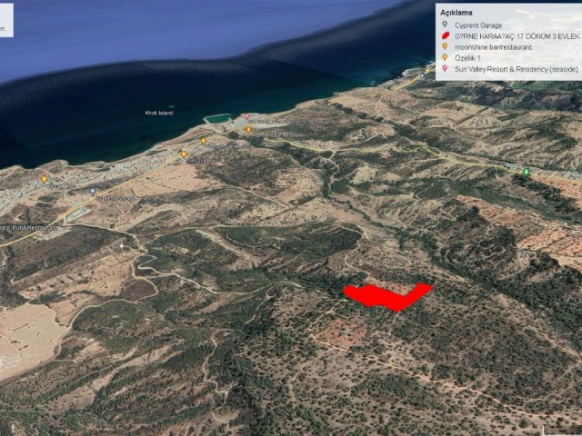 17.3 DECLARES OF LAND FOR SALE IN GIRNE KARAAĞAÇ WITH MOUNTAIN AND SEA VIEW ADEM AKIN05338314949