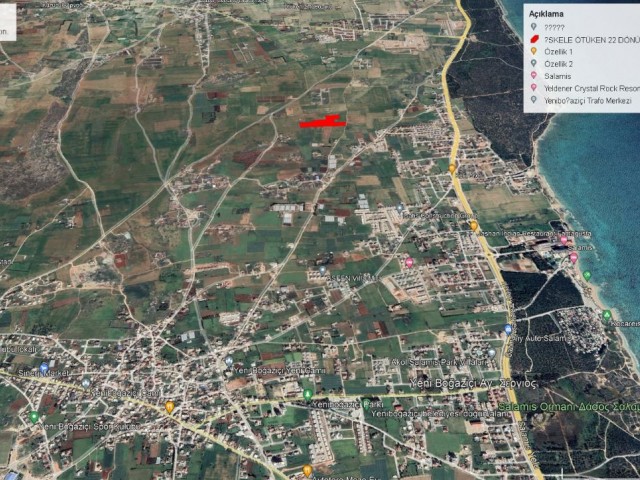 22 DECLARES OF LAND FOR SALE AT A BARGAIN PRICE FOR FULL INVESTMENT IN İSKELE ÖTÜKEND ADEM AKIN 05338314949