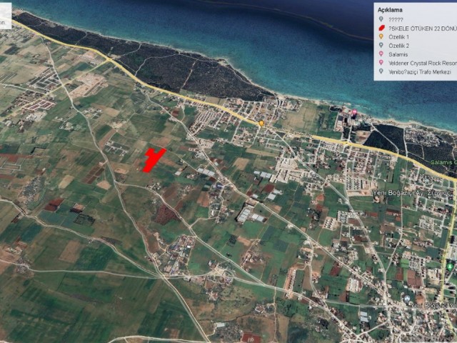 22 DECLARES OF LAND FOR SALE AT A BARGAIN PRICE FOR FULL INVESTMENT IN İSKELE ÖTÜKEND ADEM AKIN 05338314949