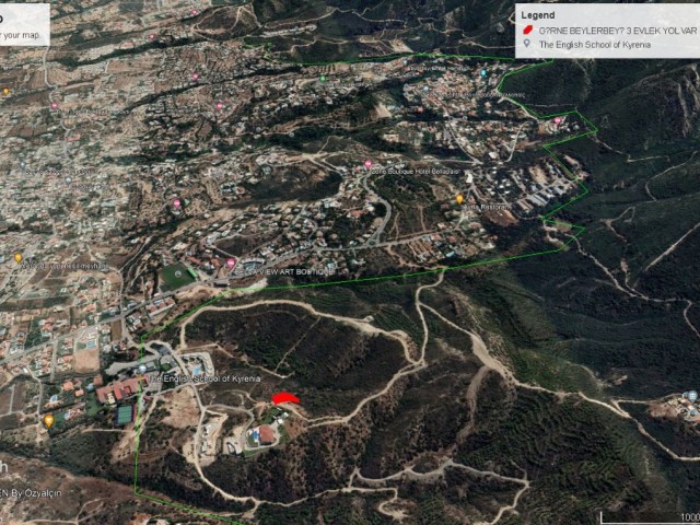 1 DONE LAND FOR SALE IN GIRNE BALLAPAYS, 1 EVLEK WITH MOUNTAIN AND SEA VIEW ADEM AKIN 05338314949