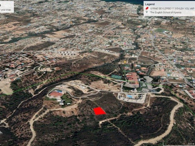 3 DECLARES OF LAND FOR SALE IN GIRNE BALLAPAYS, 1 EVLEK WITH MOUNTAIN AND SEA VIEW ADEM AKIN 05338314949