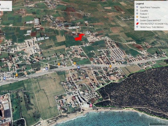 10 DECLARES OF LAND FOR SALE WITH SEA VIEW IN SITES AREA IN YENİBOĞAZİÇ ADEM AKIN 05338314949