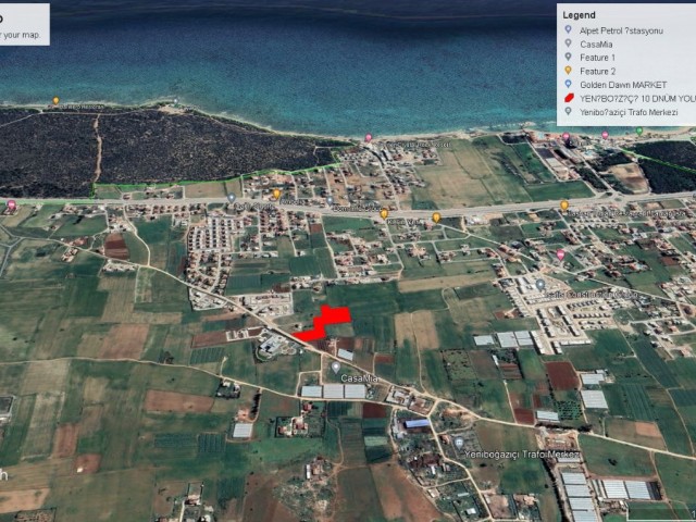 10 DECLARES OF LAND FOR SALE WITH SEA VIEW IN SITES AREA IN YENİBOĞAZİÇ ADEM AKIN 05338314949