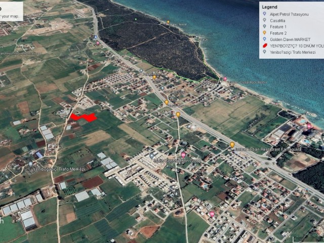 10 DECLARES OF LAND FOR SALE WITH SEA VIEW IN SITES AREA IN YENİBOĞAZİÇ ADEM AKIN 05338314949