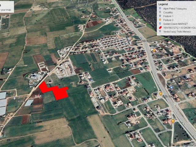 10 DECLARES OF LAND FOR SALE WITH SEA VIEW IN SITES AREA IN YENİBOĞAZİÇ ADEM AKIN 05338314949