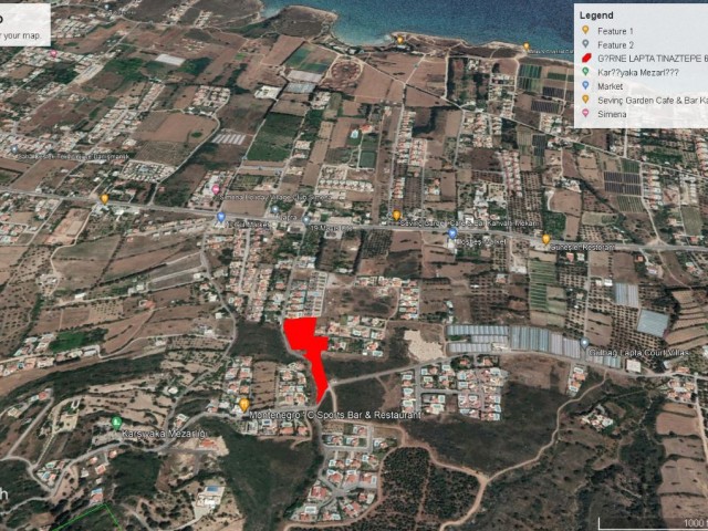 8362 M2 LAND FOR SALE IN GIRNE LAPTA WITH SEA VIEW ADEM AKIN 05338314949
